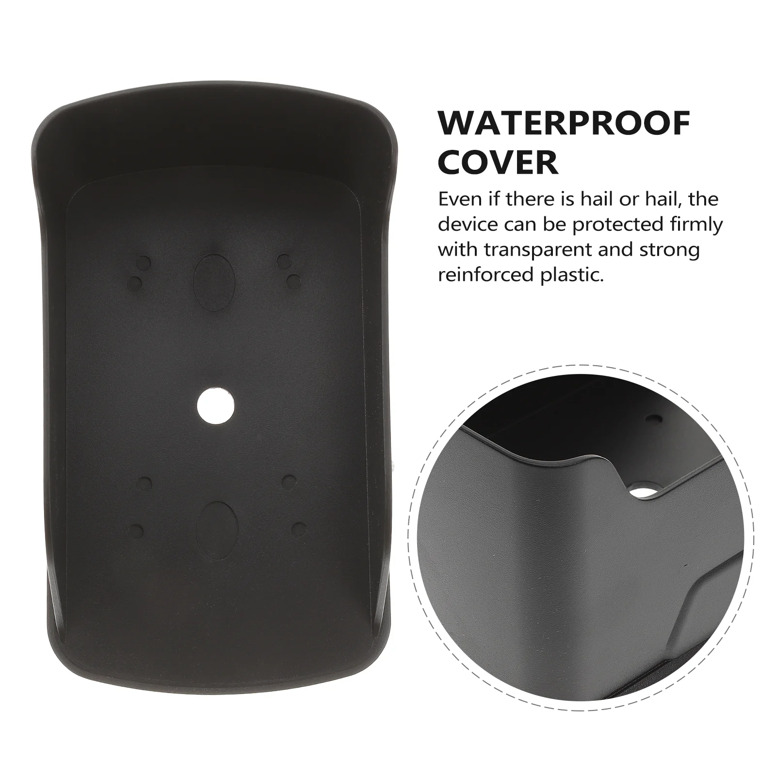 Campainha sem fio ao ar livre wi fi com fio vídeo campainha à prova dwaterproof água proteção contra chuva 17x10.5cm escudo carrilhão plástico preto