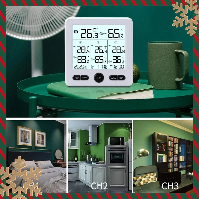 

Description: 1.Multi-function temperature and humidity meter: real-time monitoring of temperature and humidity, creating a comfo