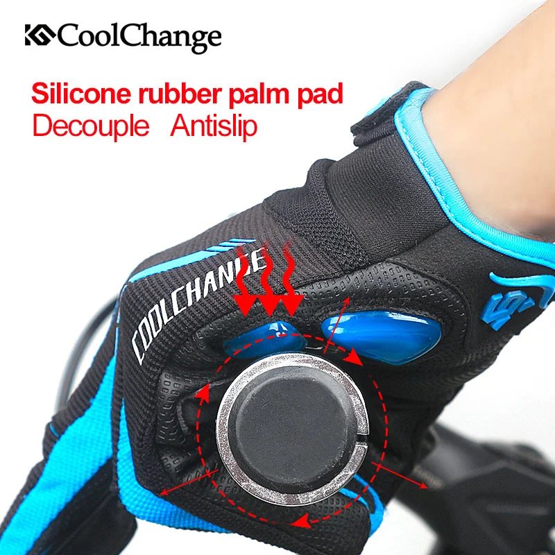 CoolChange dokunmatik ekran erkek bisiklet eldiveni jel ped tam parmak bisiklet bisiklet eldiven MTB BMX yol dağ bisikleti bisiklet eldiven