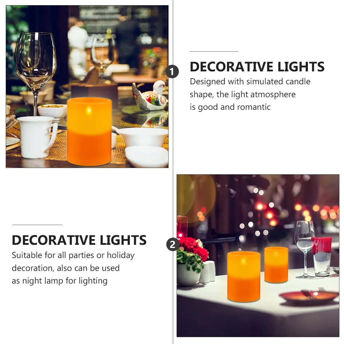 

Electronic C le Light LED Flickering Plastic Dining Table Decor Halloween Electric C les Simulation Wax Warm White Lighting