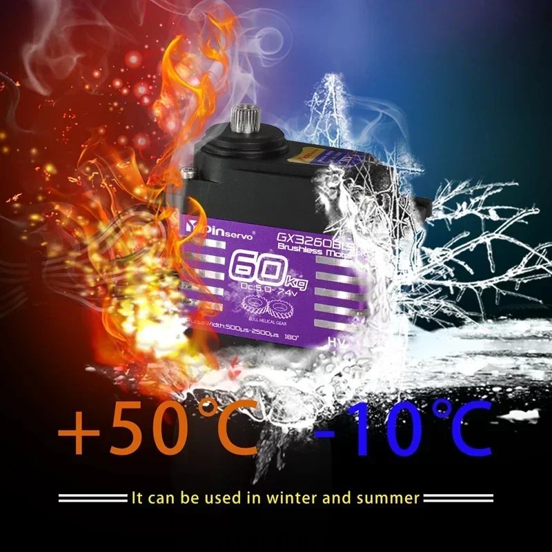 60KG 5.0-7.4V YP3260BLS メタルデジタルサーボ ブラシレスモーター 180 ° /270 ° /357 ° /360 °   ロボット用高トルクサーボ電源部品おもちゃ