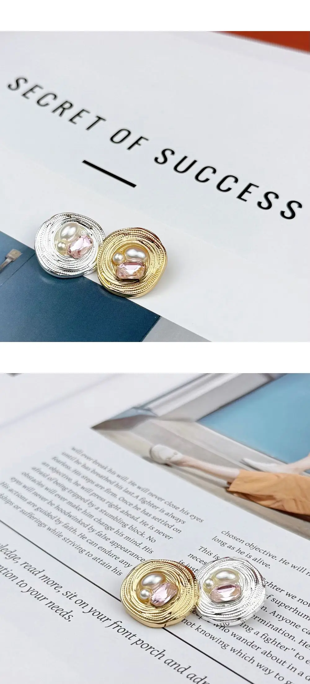 10 Stück Metallknöpfe zum Nähen von Mänteln, DIY-Handwerk, Kleidungszubehör, Inlay-Strass und Perlen, dekorative unregelmäßige runde Knöpfe – Detail 5