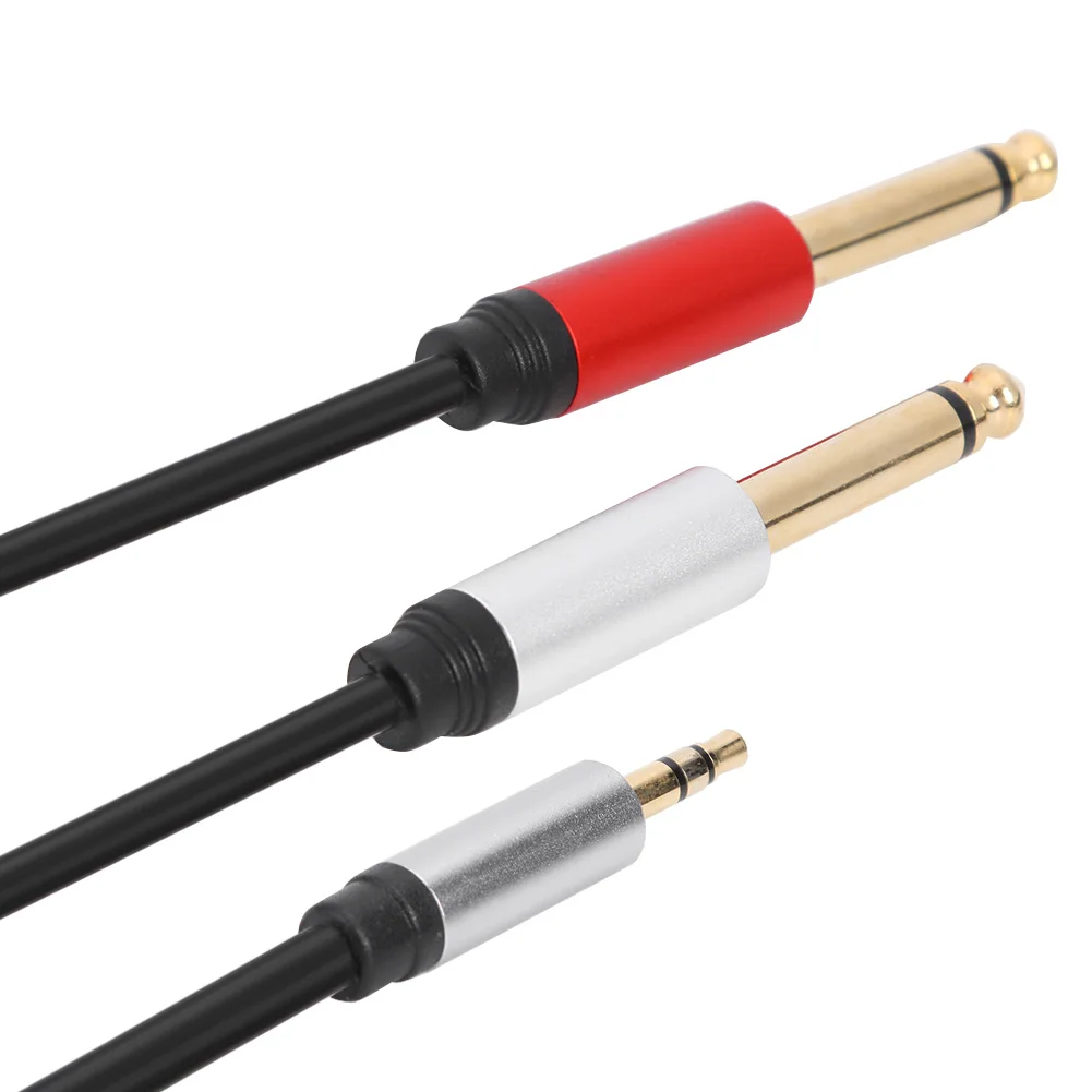 1.8m 3.5mm To 6.35mm Adapter Audio Cable Aluminum Housing 3.5mm TRS To 6.35mm TS Adapter Audio Stereo Cable for Headphones Jack