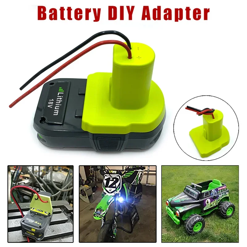 Power Wheels Adapter for Ryobi 18V One + P108 P107 P102 12 Gauge RC Toy 18v Lithium-ion Battery Dock Power Tool Connector