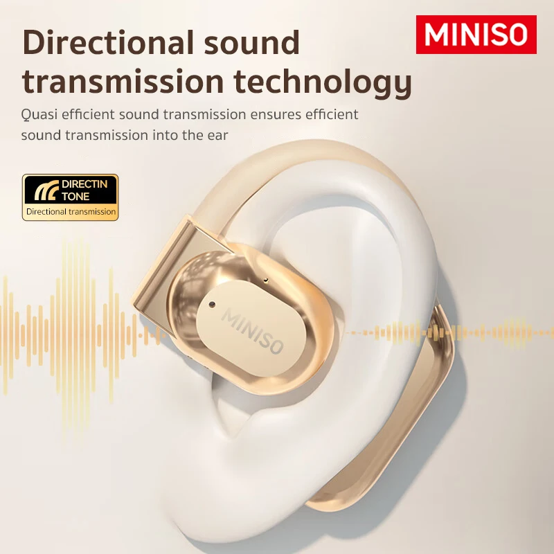 MINISO X38 True Wireless Open Ear Earbuds Bluetooth 5.4 Earbuds Sport Earphone,Touch Control HiFi Stereo Sound,Super Long Endur