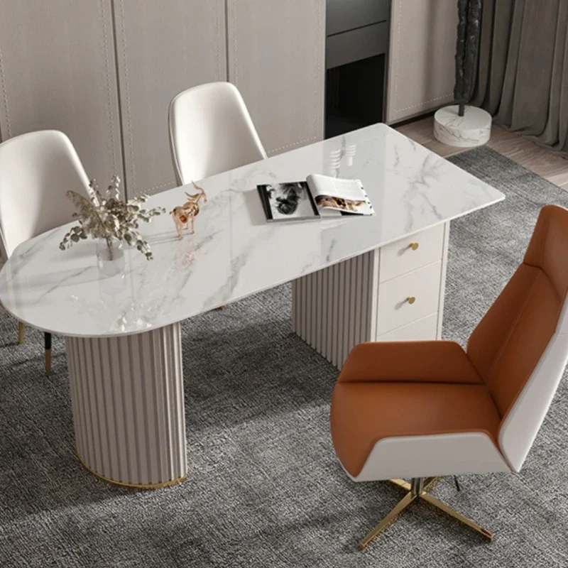 

White Desk Table Coffee Conference Makeup Study Home Decor Products Desk Table Storage Table Pour Ordinateur Home Furniture