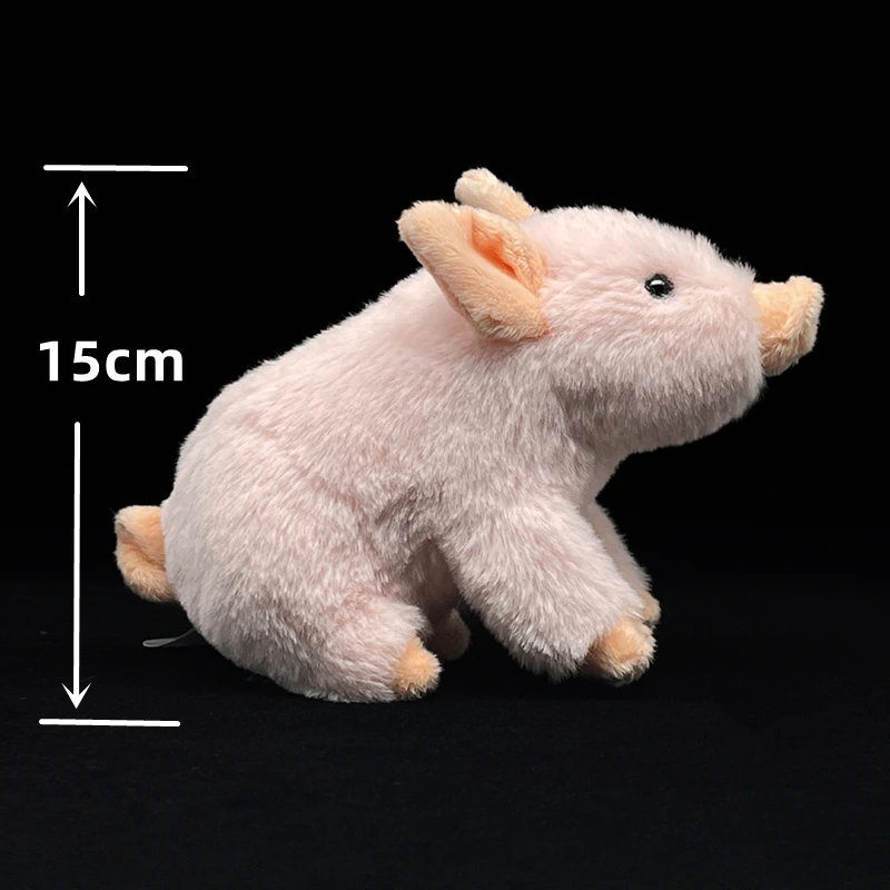 Realistic Pink Pig High Fidelity Anime Cute Farrow Plushie Hog Piggy Plush Toys Lifelike Animals Simulation Stuffed Toy Gifts