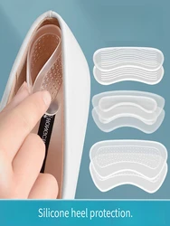 Protectores de silicona para tacones altos para mujer, almohadillas antideslizantes para el cuidado de los pies, plantillas de tamaño ajustable