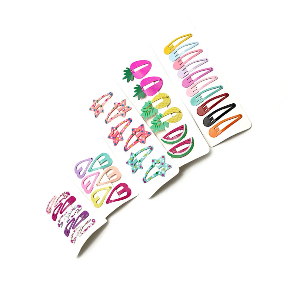 

38Pcs Fruit Pattern Snap Hair Clips Set Unique Metal Barrettes Hair Accessories for Babies Girls Toddlers Kids Teens Colorful
