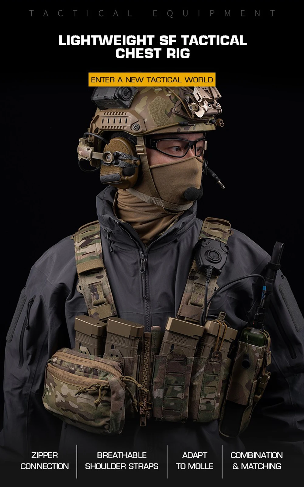 MIL-TEC TRANSPORTEUR MODULAIRE Tactical Vest Molle Assault Patrouille