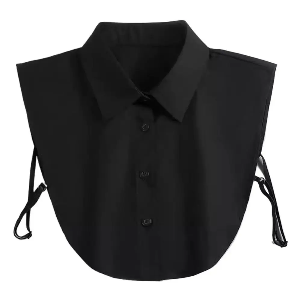 Retro Detachable Fake Collar Black Sharp Collar Lapel Half Shirt Square Collar White False Blouse Collar Female