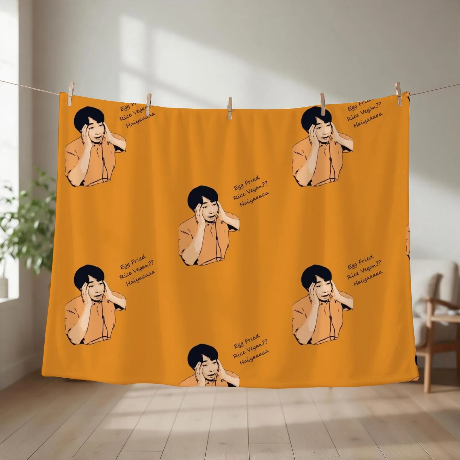 Uncle Roger Haiyaaa Throw Blanket couch cozy soft plush fuzzy picnic outdoor blanket
