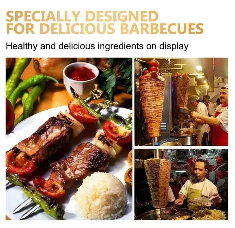 自動シャワルマ回転式ブラジルバーベキューグリル業務用トルコバーベキューマシン電気式