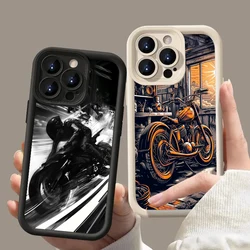 Cool Biker Motorcycle Silicone Phone Case For Xiaomi Redmi 13C 14C 13 4G Redmi Note 14 13 12 11 Pro Plus 5G 12S 11S Soft Cover