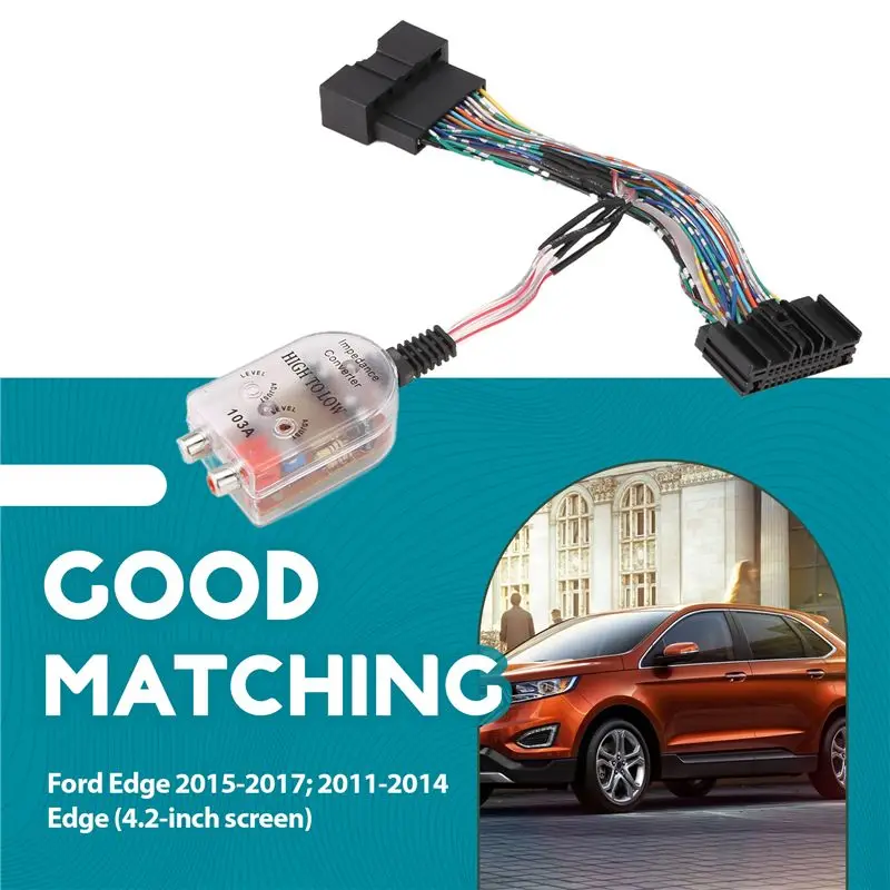 A48P-For Ford 2011-2018 Factory Radio Add A Subwoofer Amplifier Adapter Plug And Play Harness