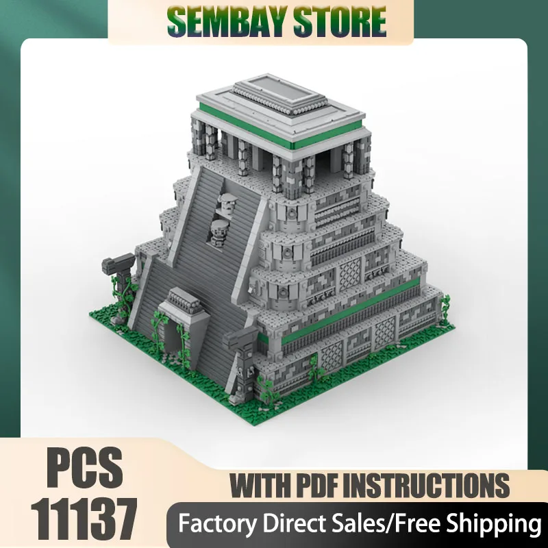 

Moc Building Bricks Modular Age of Empires - Castle (Native American) Technology Blocks Christmas DIY Toy Construction Gifts
