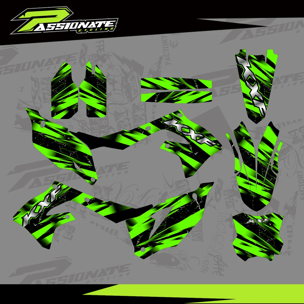 

For KAWASAKI KXF450 KX 450 2019 2020 2021 2022 2023 KXF250 KXF 250 2021-2024 Motorcycle Graphics Decals Sticke