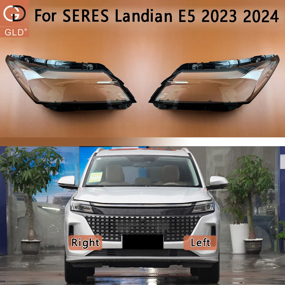 For SERES Landian E5 2023 2024 Front Headlight Cover Transparent Shade Lamp Headlamp Shell Plexiglass Replace Original Lampshade