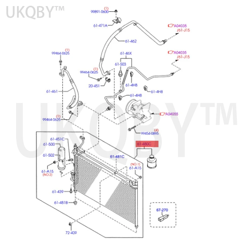 apply Fo rd Fi es ta 09-12 Cooling Network DGY06148ZE