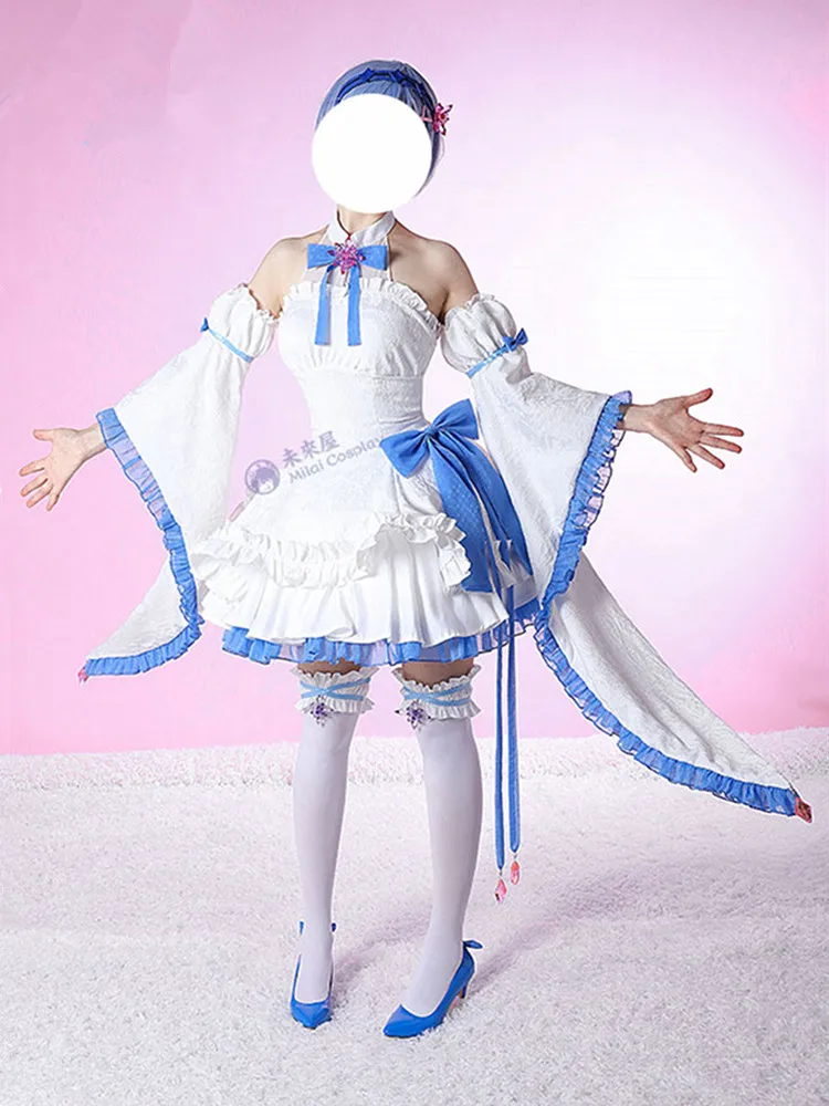 Rem Dress Cosplay Costume RE: ZERO - Starting Life in Another World Anime Women Role Play Clothing Halloween Outfit 2024 New