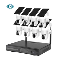 Camera Set Kit 8CH Wireless Security DVR Kit Low Power Consumption Network Camera Solar System