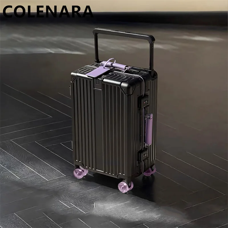 

COLENARA 20"24"26"28"30 Inch Large Capacity Trolley Case ABS+PC Women's Cabin Luggage Bag High Quality Suitcase