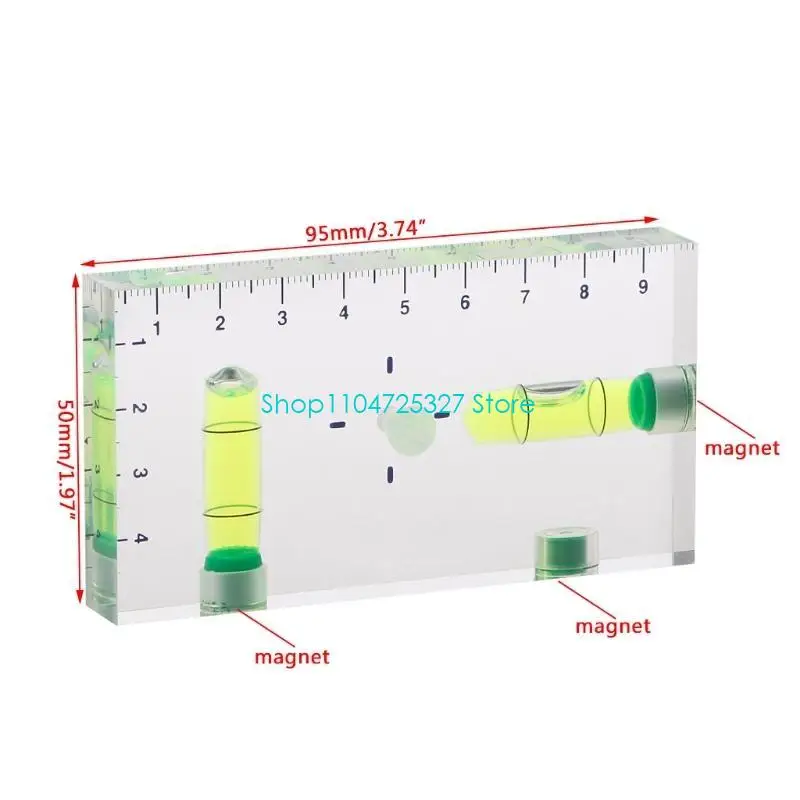 D8KF 95x51x13mm t- 타입 레벨 거품 자기 물집 두 방향 스피릿 레벨