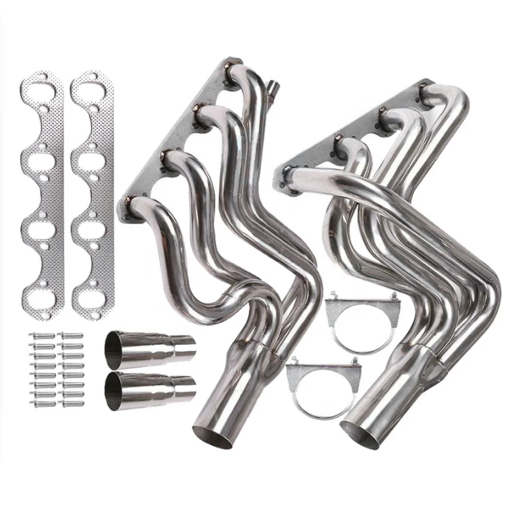 Automotive Stainless Steel Exhaust Pipe Manifold For Ford Mustang F150 F250 5.8L 351 V8 Exhaust Manifold Downcomer 1987-1996