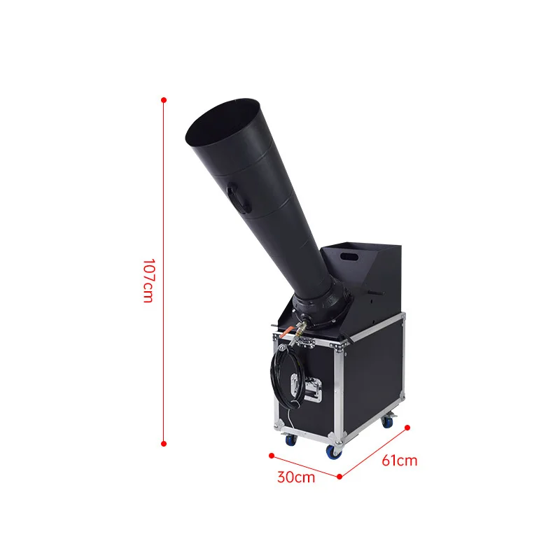 Confetti Machine Cannon Machine Rainbow CO2 Jet Paper Color Blaster Launcher Effect Cyclone Iron Metal Construction