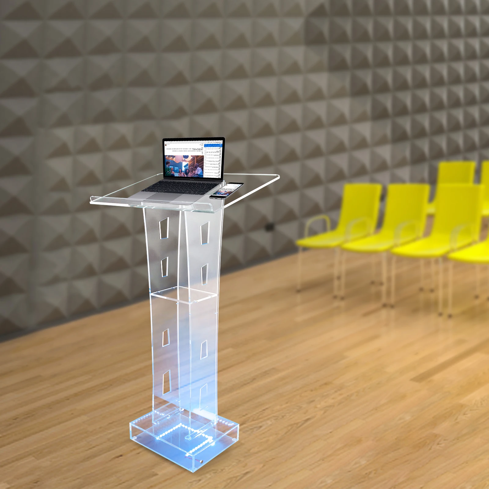 המונח Conference Podium – איך לבחור את המושב הנכון למשרדה, כיתת לימודים או תערוכה