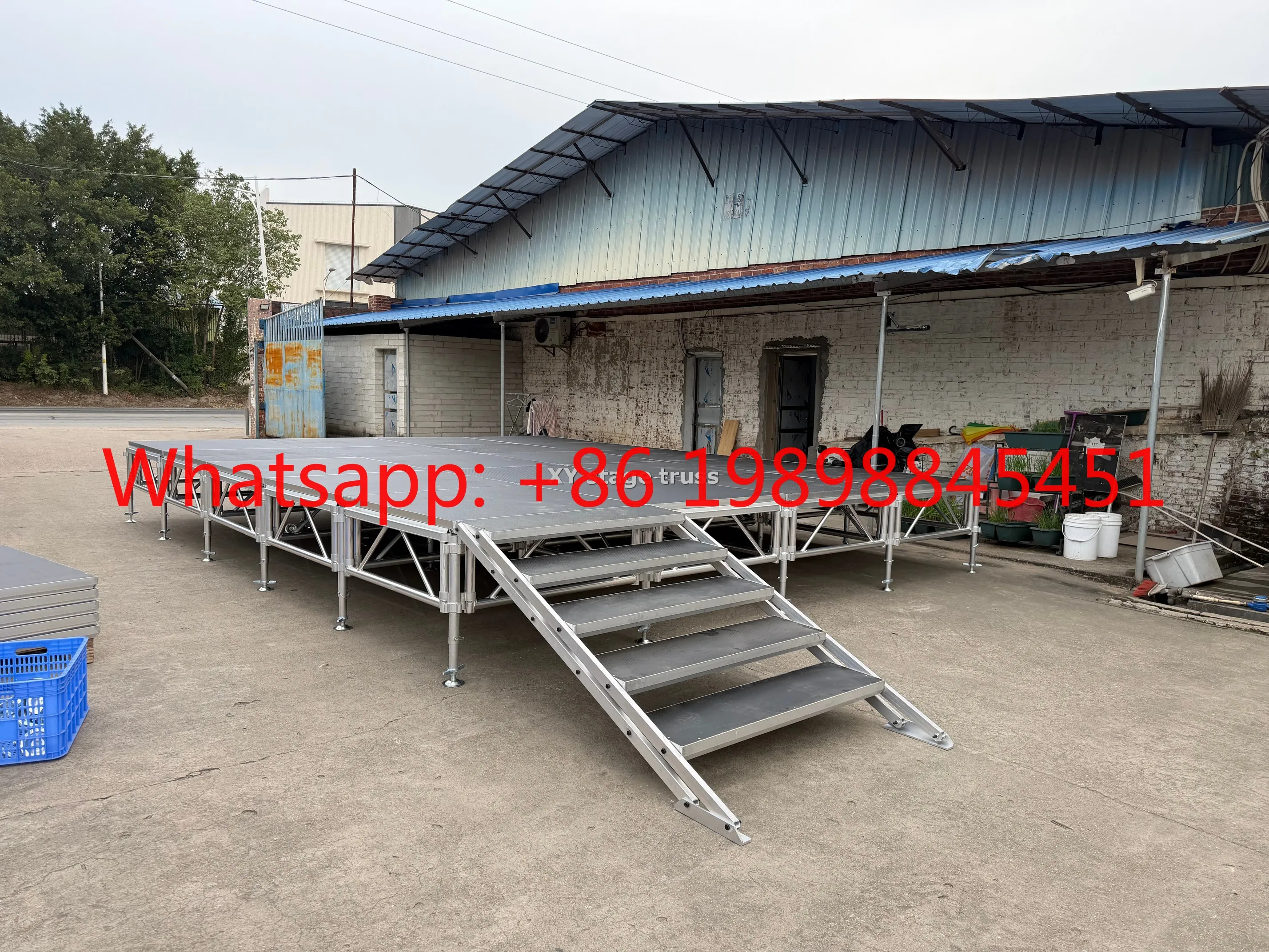 Aluminum Alloy Stage Truss, T-Type Stage Frame for Outdoor Wedding & Performance Stage Platform