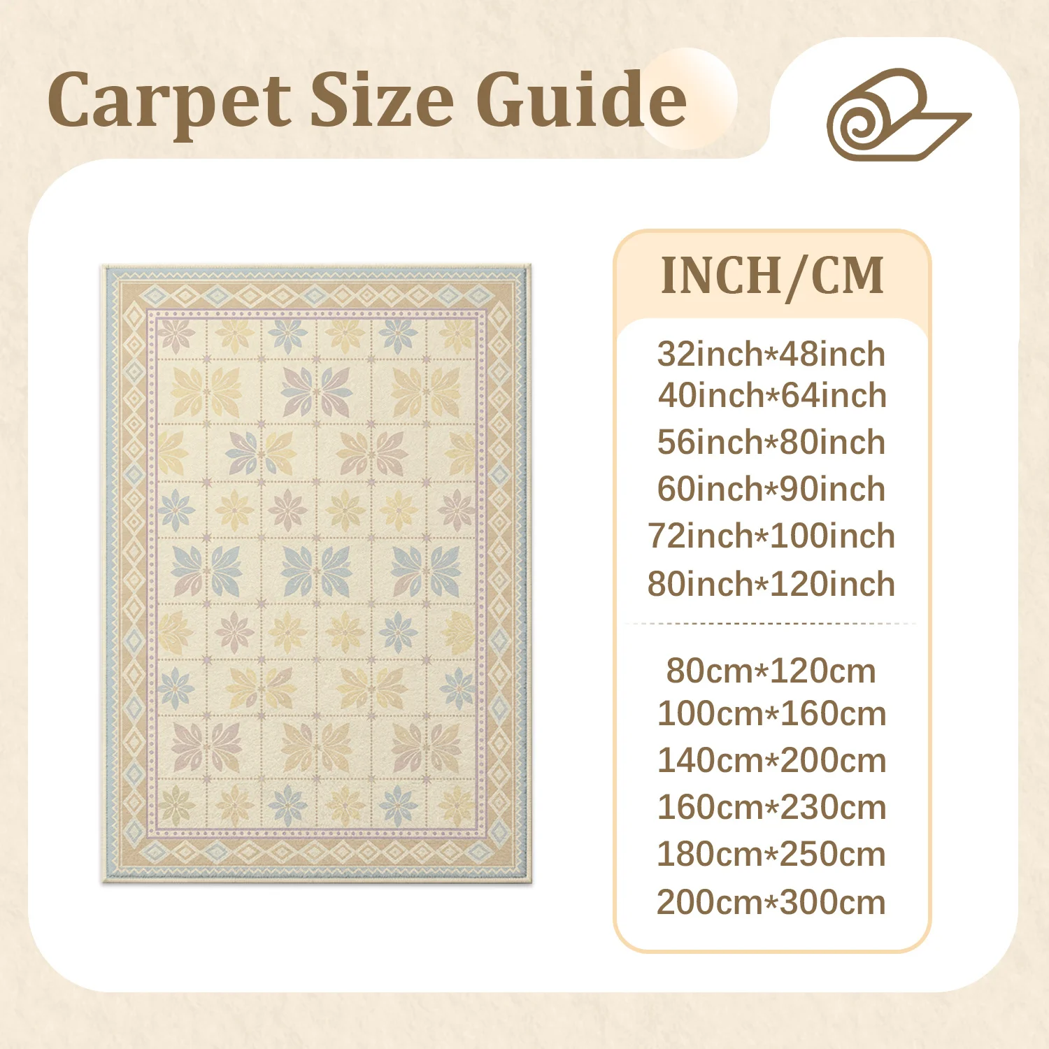 High Quality Floral Geometric Pattern Velvet Area Rug, Machine Washable Soft Plush Floor Rug, Ideal for Living Room, Bedroom, Dining Room, Entryway, Perfect for Halloween, Thanksgiving, Christmas, New Year, Black Friday, Cyber Monday Home Decor