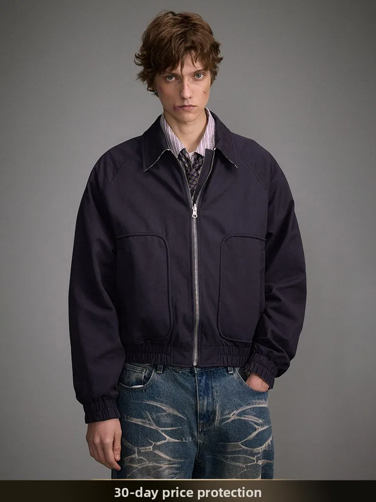 

American Retro Double-Sided Wearable Long-Sve Harington Jaet Spring New Sle Cleanfit ort Couple Outerwear