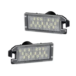2Pcs LED License Plate Light For Jeep/Dodge Viper/Fiat/Maserati Levante 68228927AA 68228930AA 68228931AA Clear Cover 18-SMD LED