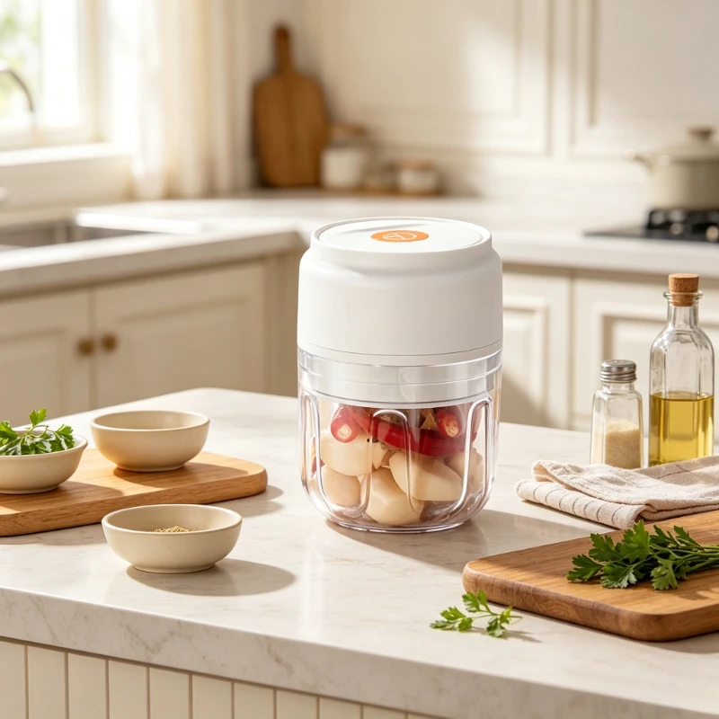 250ml Electric Garlic Chopper 30W Mini Food Mincer 500mAh Rechargeable Detachable Grinder for Kitchen Home Daily Use 전동 다지기