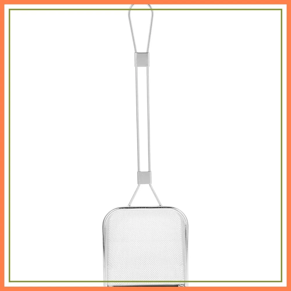 

16.9in Fine Mesh Skimmer Spoon, Stainless Steel Oil Ladle for Frying Hot Pot Fat Strainer Kitchen Utensil with Hanging Hole