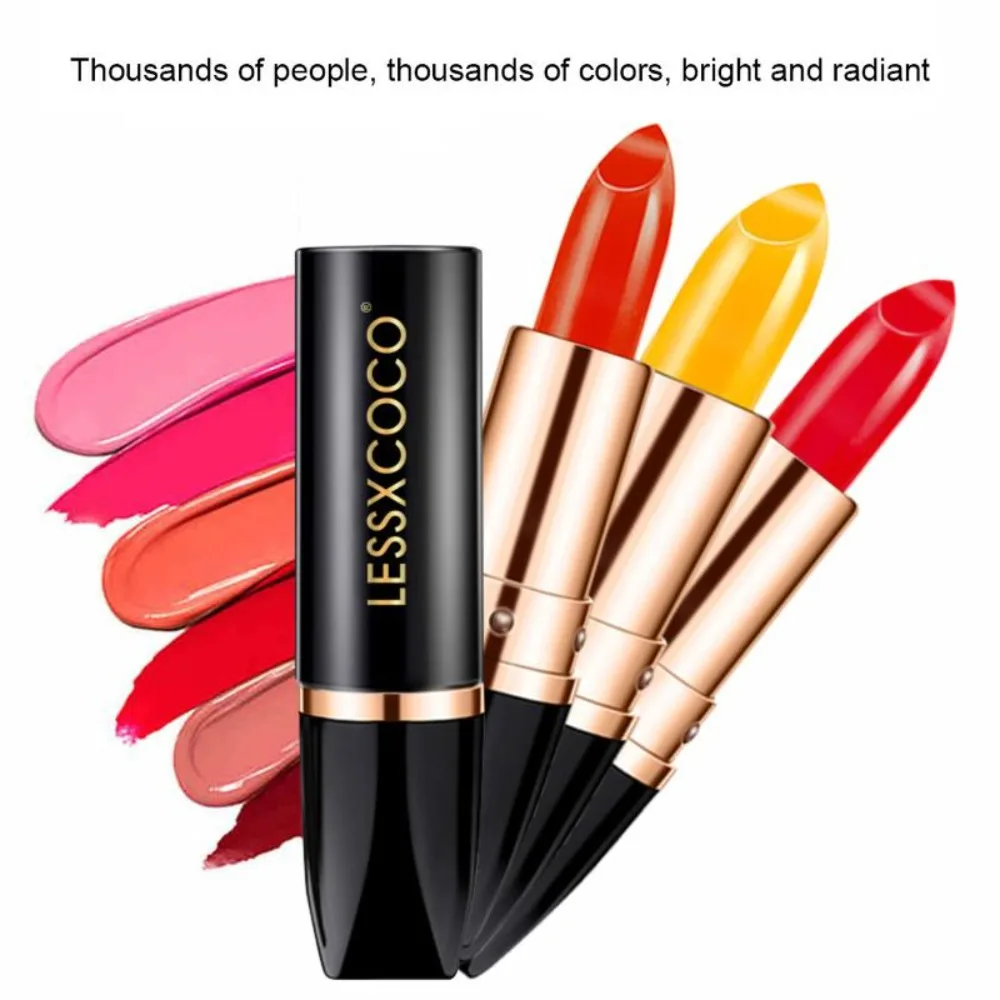 Comestic Temperature Changing Color Color-changing Lipstick Moisturizing Long Lasting Lip Balm Lips Makeup Lips Care Lip Gloss