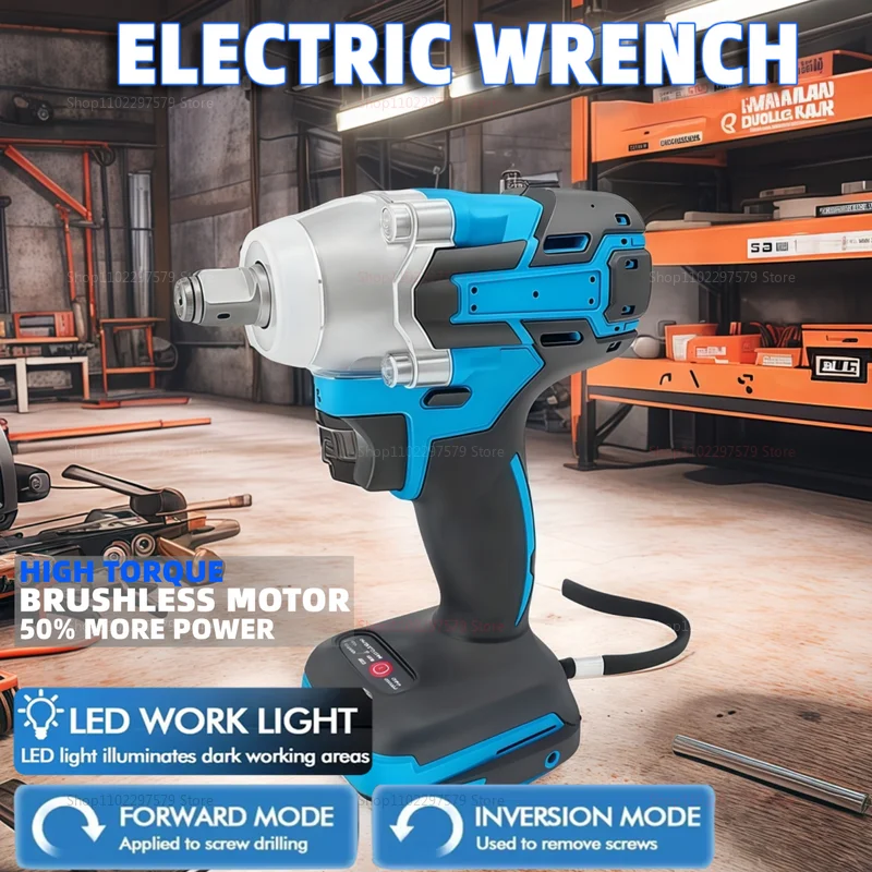 مفتاح ربط كهربائي لاسلكي بدون فرش مثقاب يدوي بدون بطارية أداة طاقة متعددة الوظائف لمشاريع السيارات وDIY