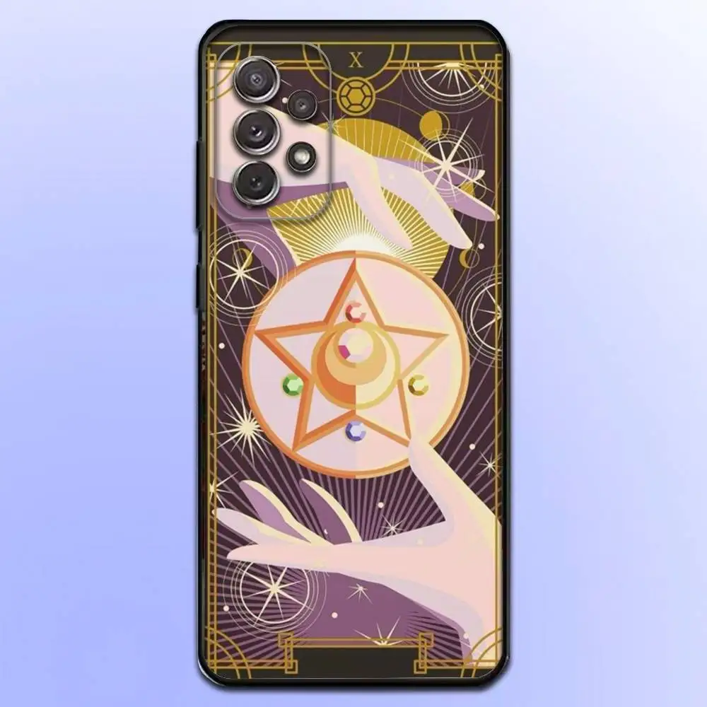حافظة هاتف S-Sailor Tarot لهاتف سامسونج S25، S24، S21، S22، S23، S30، Ultra، S20، Plus، Fe، Lite، Note، 10,9,5G غطاء أسود #3