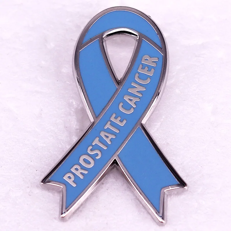 Prostate Cancer Awareness Hard Enamel Pin Blue Ribbon Badge Nursing Accessories Gifts