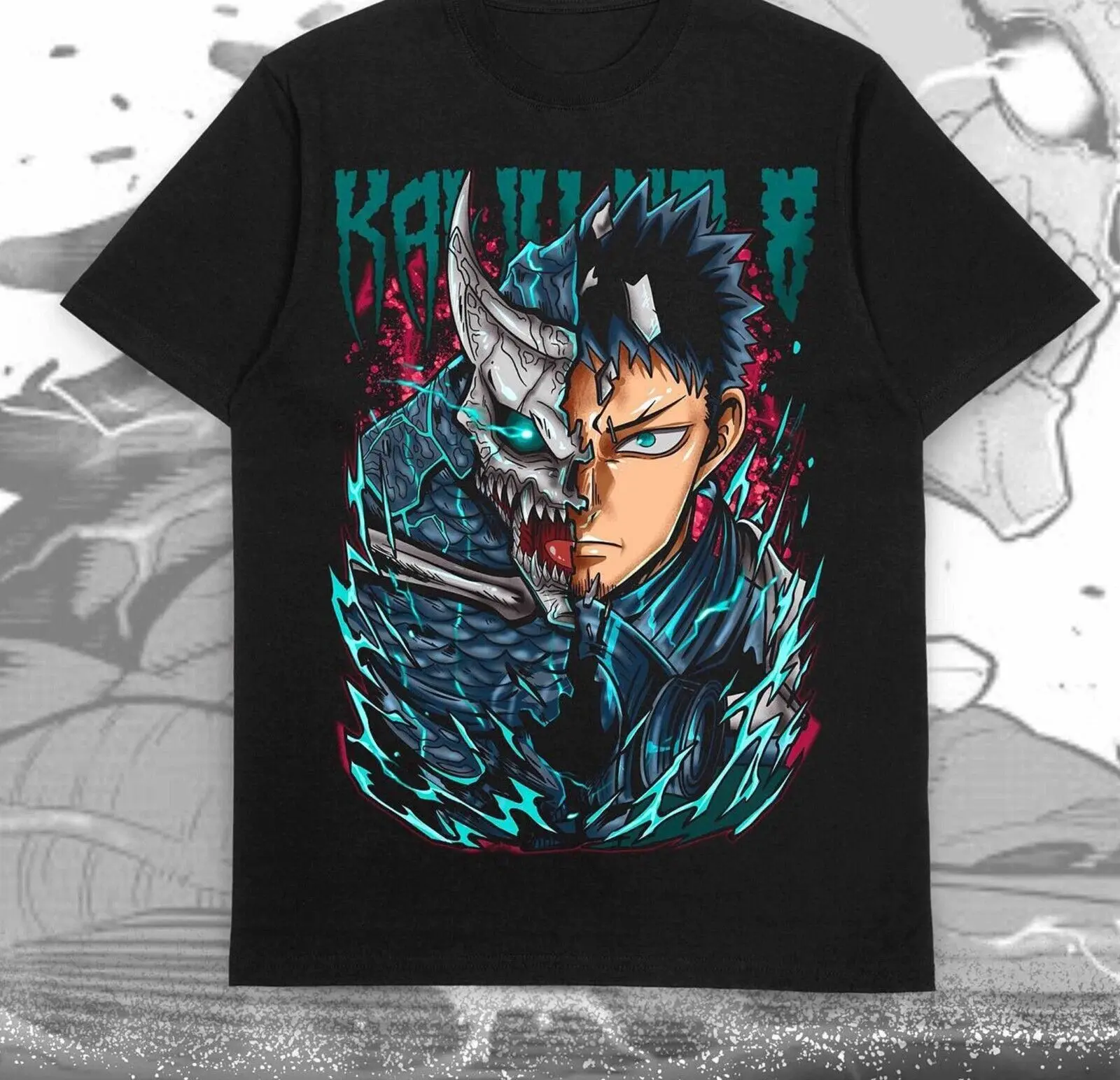 Kaiju no 8 T-shirt Mina Shiro kaij Gift Manga Best Anime Graphic Tee Black Shirt