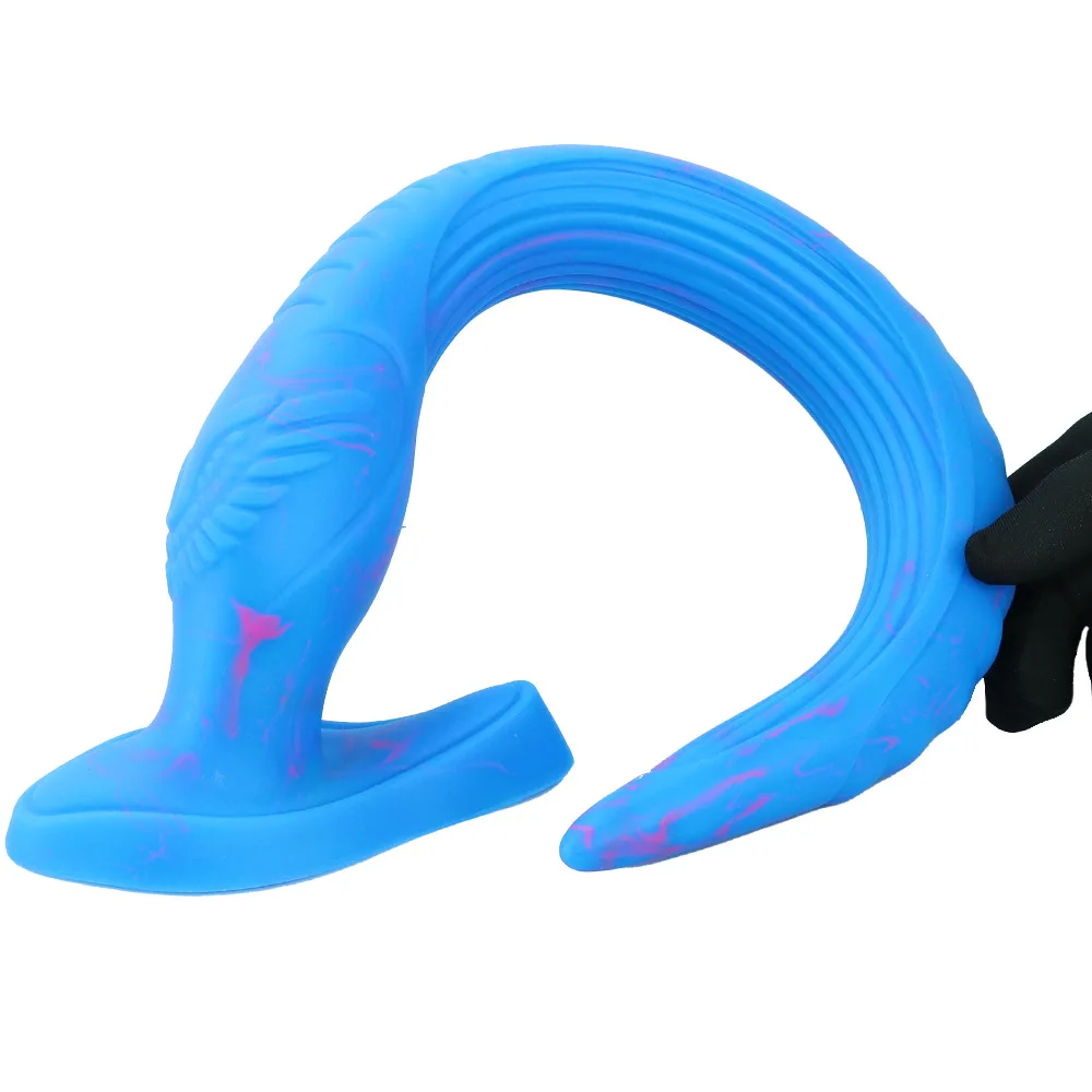 Ultra long abyss tentacle anal plug suction cup Long term wearing Squid Beard False Penis Silicone Male and Female Masturbator 5