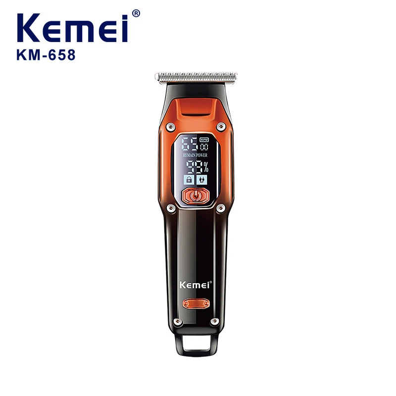 Kemei Electric Hair Cutting Machine Professional Wireless Hair Clipper Precision Adjustment Hair Trimmer Digital Display KM-658