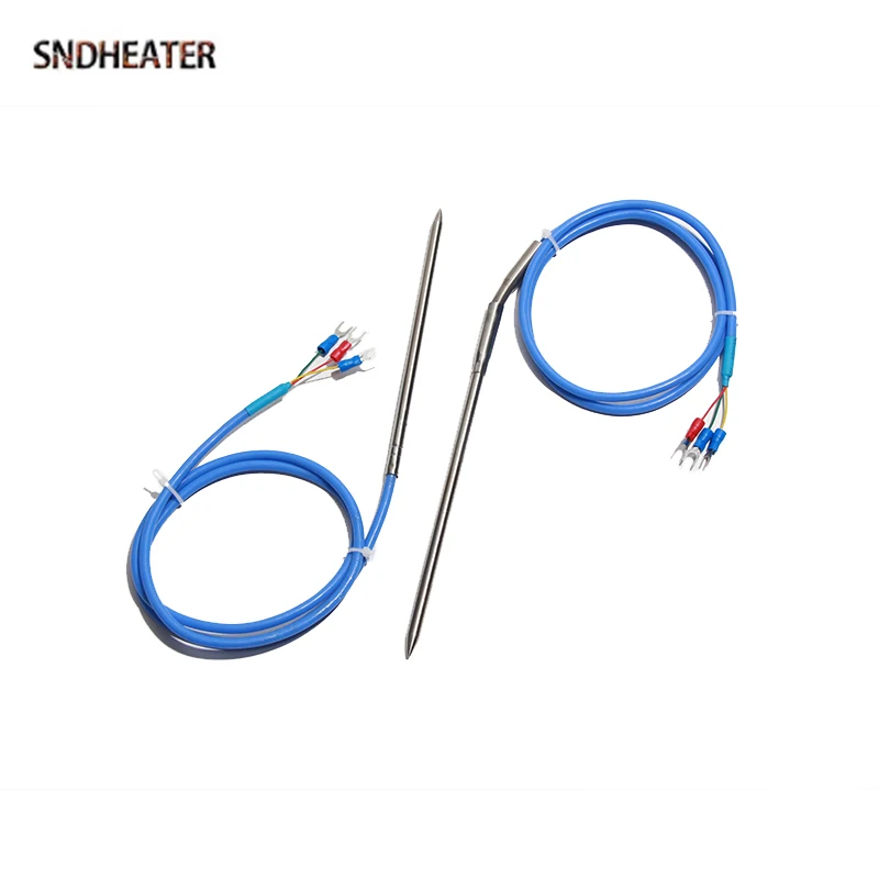 

SNDHEATER PT100 термопара из нержавеющей стали PT1000 4*100 мм игольчатый зонд 1 м 2 м 3 м 4 м 5 м провод датчик быстрой температуры