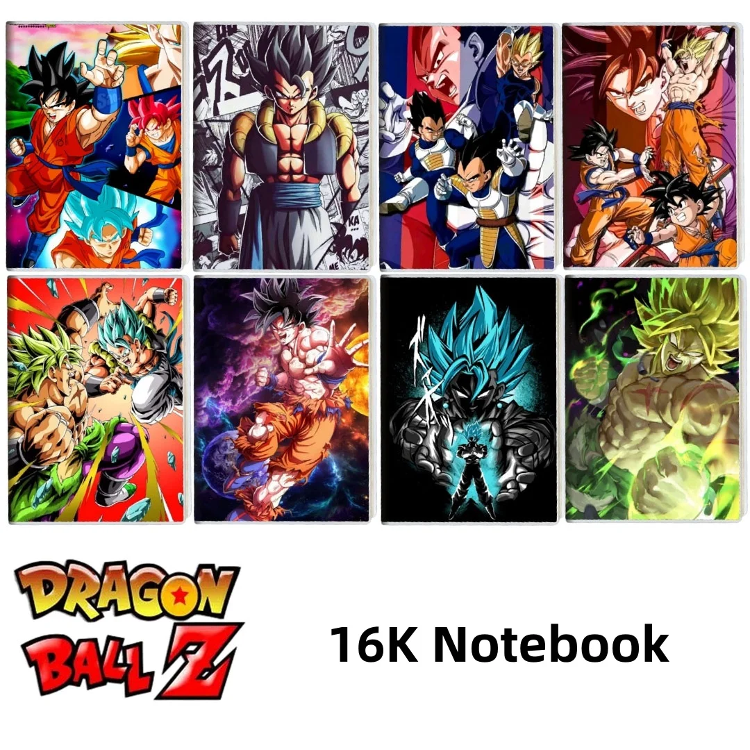 Dragon Ball Z 16K Double-Sided Print Notebook, Lined Journal for School, Birthday Gift for Anime Fans