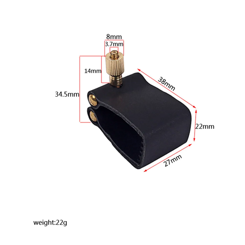 Professional Tenor Saxophone Mouthpiece Clip Black Screw Design Easy Install Alto Sax Embossed Flute Head Card for Beginners
