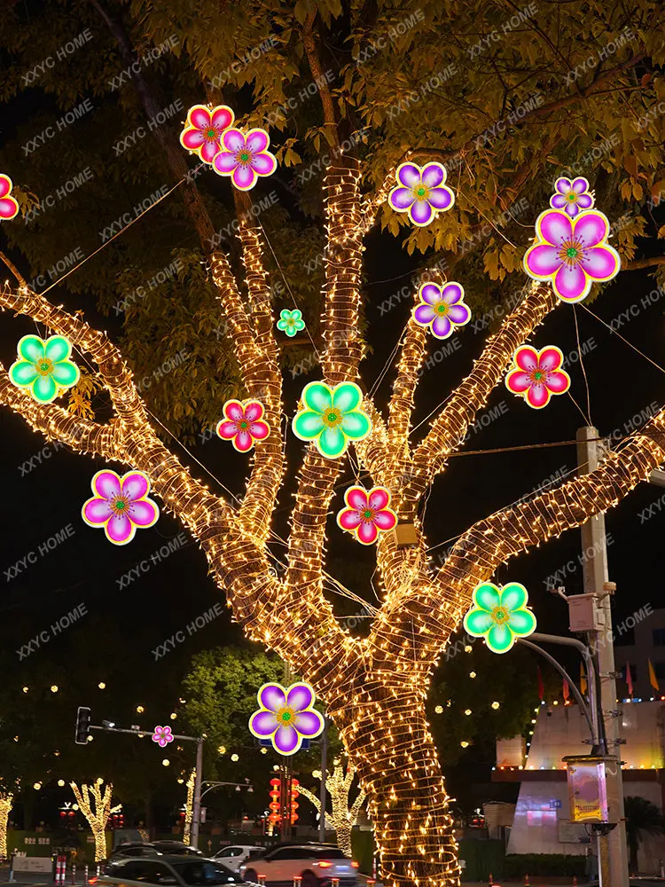 

Outdoor Waterproof Flower Lamp Colored Lantern Flashing String Starry Sky Lamp Hanging Tree Lamp Landscape Decoration