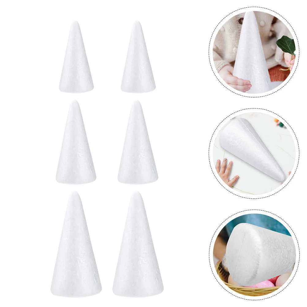

12Pcs Foam Cones White Polystyrene Cone for DIY Christmas Crafts Holiday Event Home Decoration Event Decoration Foam Cones