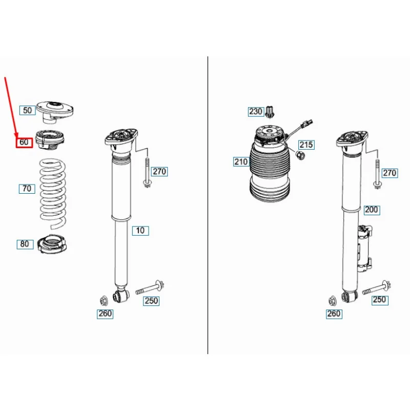 

A2053240384 Пружинная шайба для Mercedes-Benz Class C E W205 V213 S205 C205 W213 A238 A2053240384