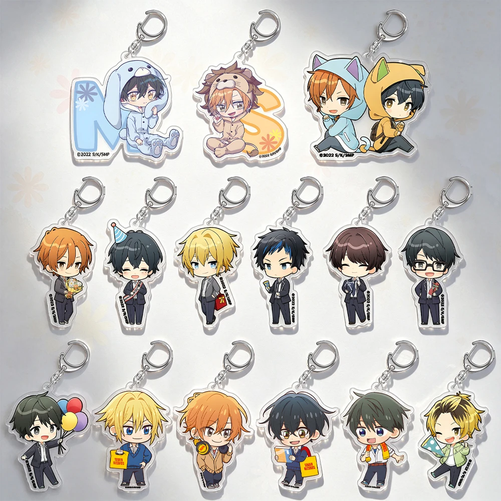 Anime Sasaki and Miyano Acrylic Keychain Sasaki Shumei Chibi Hoodie Pajama Figure Bag Pendant BL Yaoi Anime Fans Collection Gift